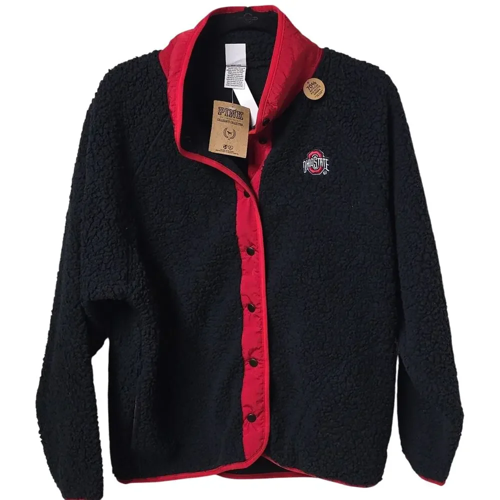 PINK Victoria's Secret Ohio State University Shpera Jacket Women Size Medium NWT
